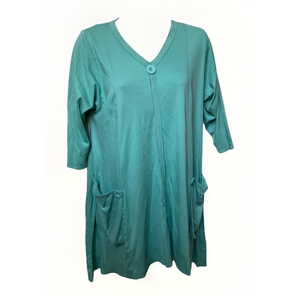 Coco & Juan‎ Tunic Cotton Peru Pockets Lagenlook artsy relaxed Asymmetric